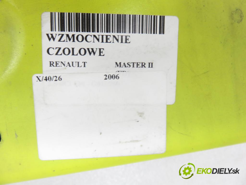 RENAULT MASTER II Skrzynia (FD) FURGON 2006 84,00 2.5 dCi 120 - G9U 750 2464,00 výztuha PŘEDNÍ 8200189647E