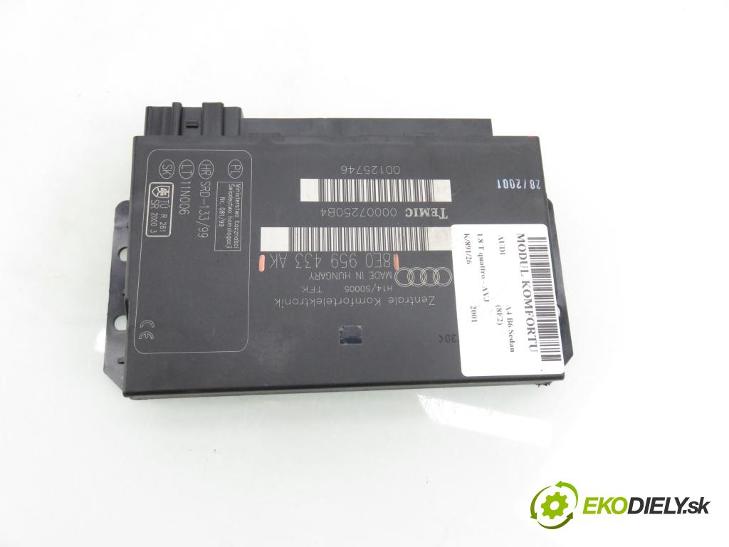 AUDI A4 (8E2, B6) SEDAN 2001 110,00 1.8 T quattro - AVJ 1781,00 MODUL komfortu 8E0959433AK