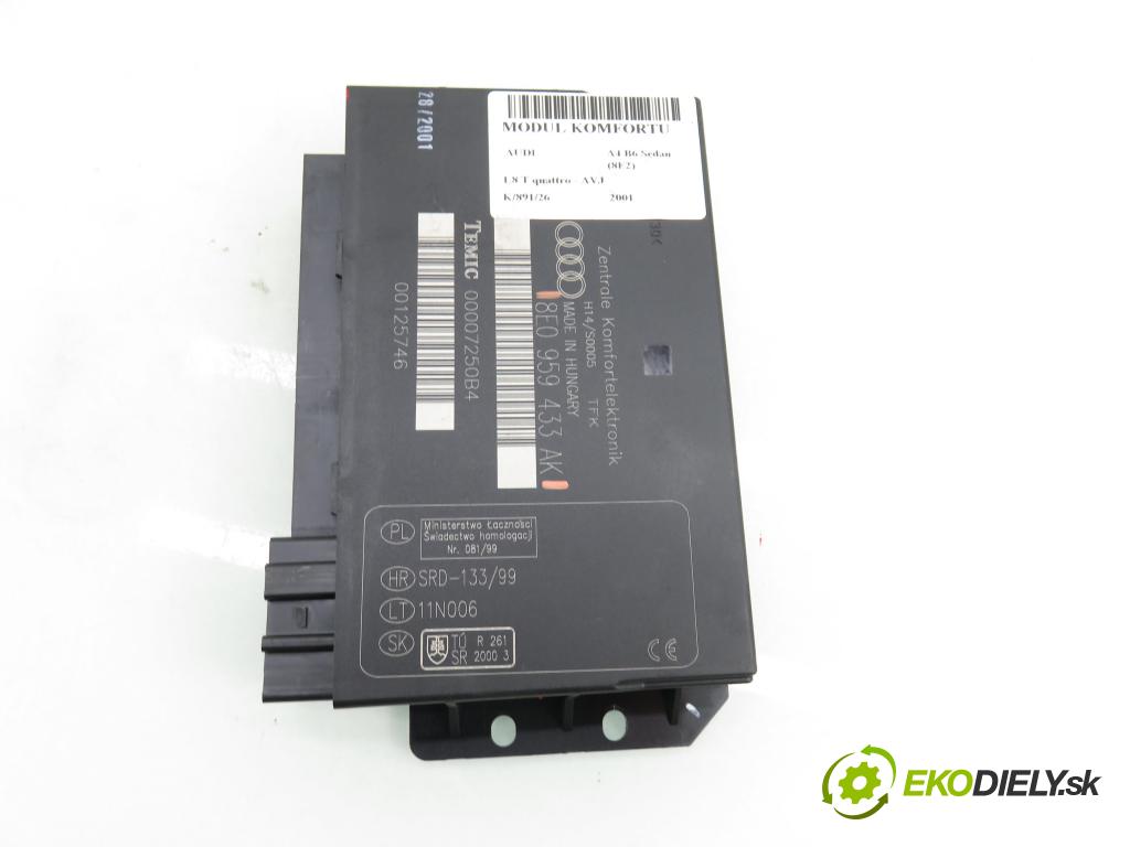 AUDI A4 (8E2, B6) SEDAN 2001 110,00 1.8 T quattro - AVJ 1781,00 MODUL komfortu 8E0959433AK