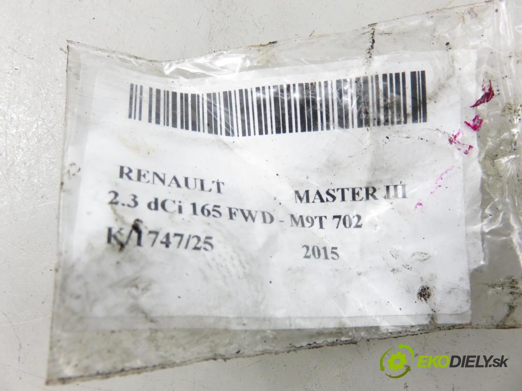 RENAULT MASTER III Platforma / podwozie (EV, HV, UV) KABINA/PLATFORMA 2015 120,00 2.3 dCi 165 FWD - M9T 702 2298,00 Rúra intercoolera turba 144602862R
