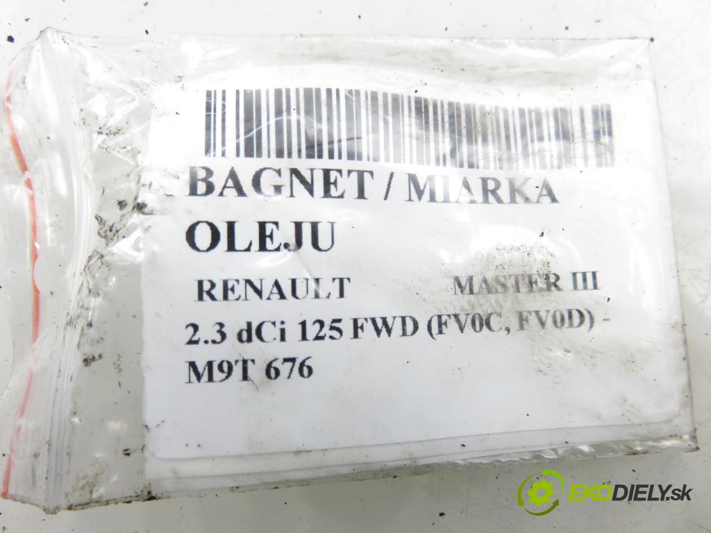 RENAULT MASTER III Skrzynia (FV) FURGON 2011 92,00 2.3 dCi 125 FWD (FV0C, FV0D) - M9T 676 2298,00 Mierka / mierka oleja 8201026919B ; 8200795333