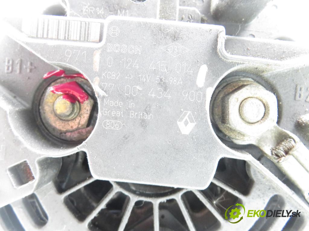 RENAULT SCENIC I (JA0/1_) MINIVAN 2000 79,00 1.6 - K4M 700 1598,00 Alternátor 0124415014 ; 7700434900 (Alternátor)