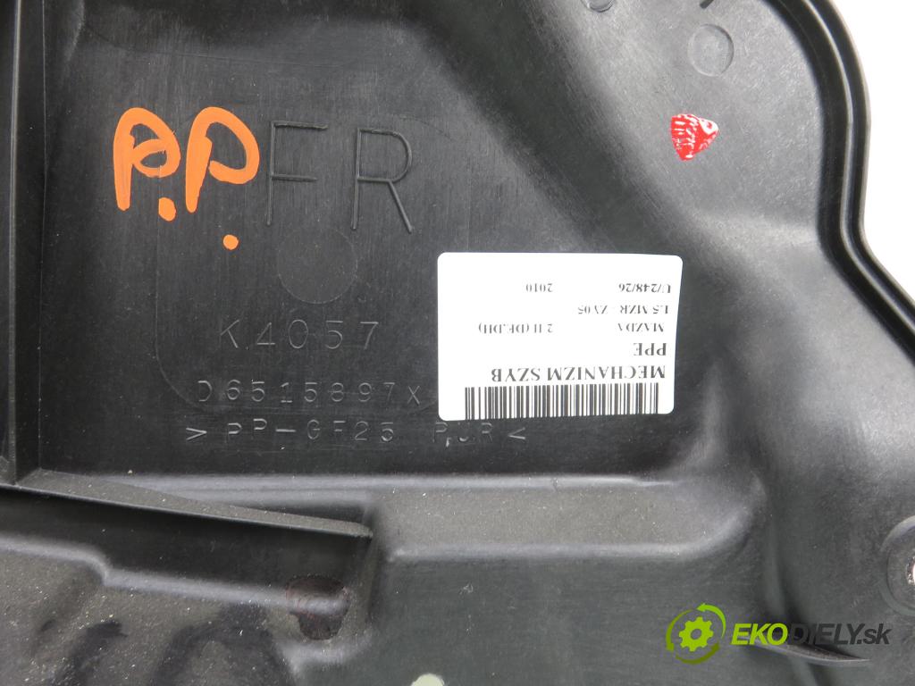 MAZDA 2 (DE_, DH_) HB 2010 75,00 1.5 MZR - ZY05 1498,00 Mechanizmus okien D6515897XB