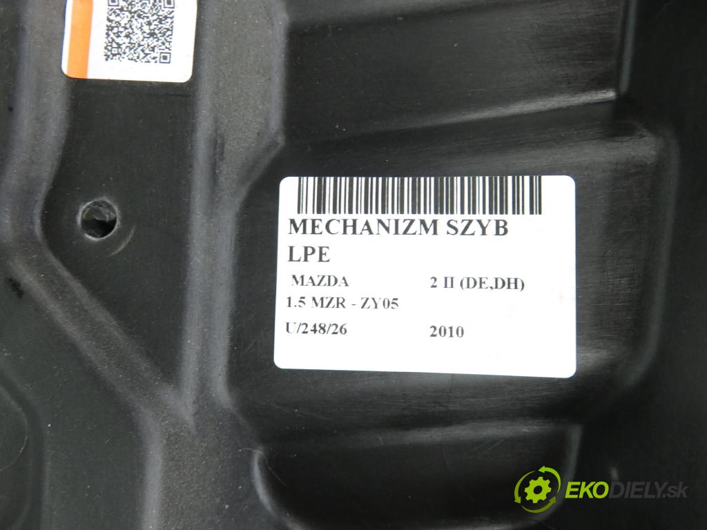 MAZDA 2 (DE_, DH_) HB 2010 75,00 1.5 MZR - ZY05 1498,00 Mechanizmus okien D6515997XB