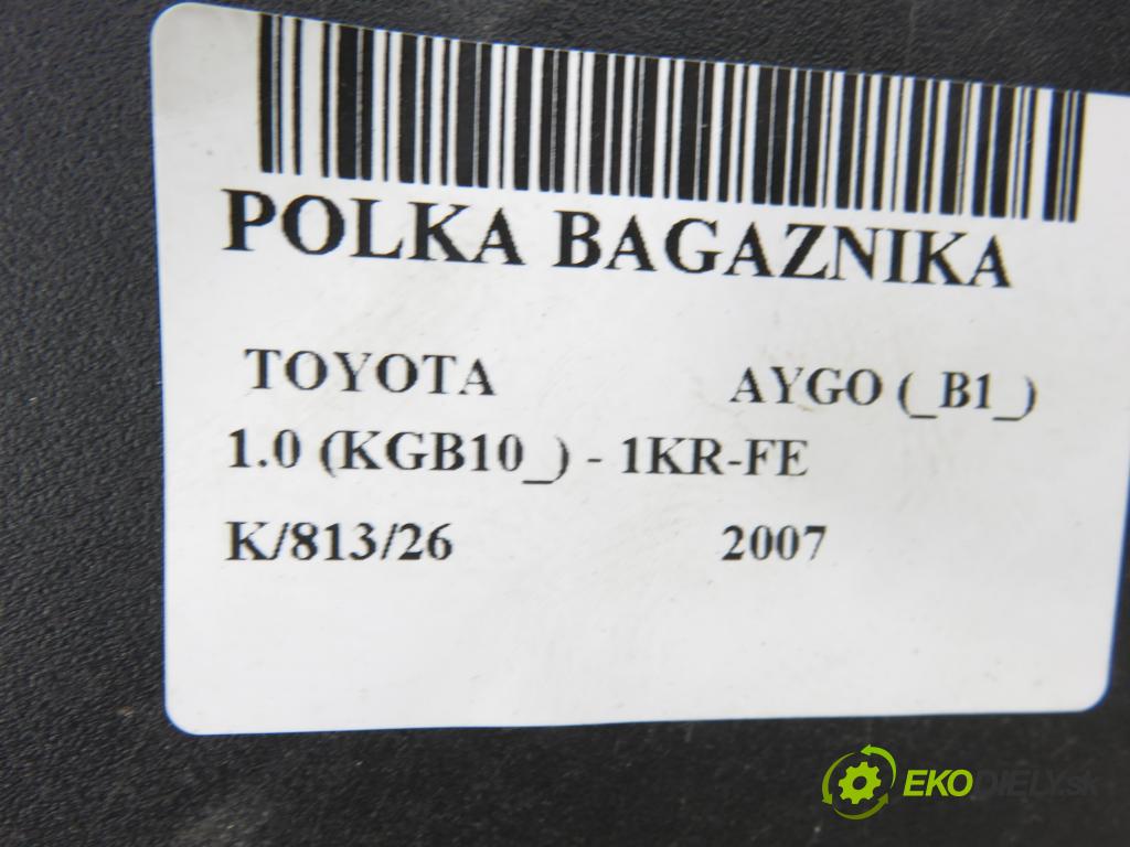 TOYOTA AYGO (_B1_) HB 2007 50,00 1.0 68 - 1KR-FE 998,00 POLKA: kufor 647710H010H