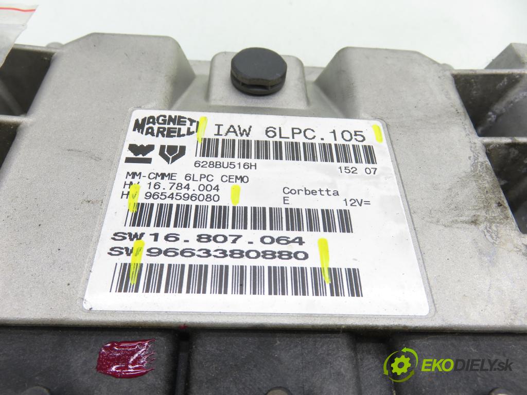 PEUGEOT 207 (WA_, WC_) HB 2007 65,00 1.4 16V - KFU (ET3J4) 1360,00 Riadiaca jednotka Motor IAW6LPC105 ; 9654596080 ; 9663380880