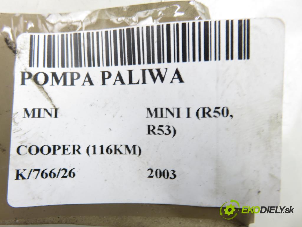 MINI MINI I (R50, R53) HB 2003 85,00 COOPER (116KM) 1598,00 Pumpa paliva 1065241 ; 1065240