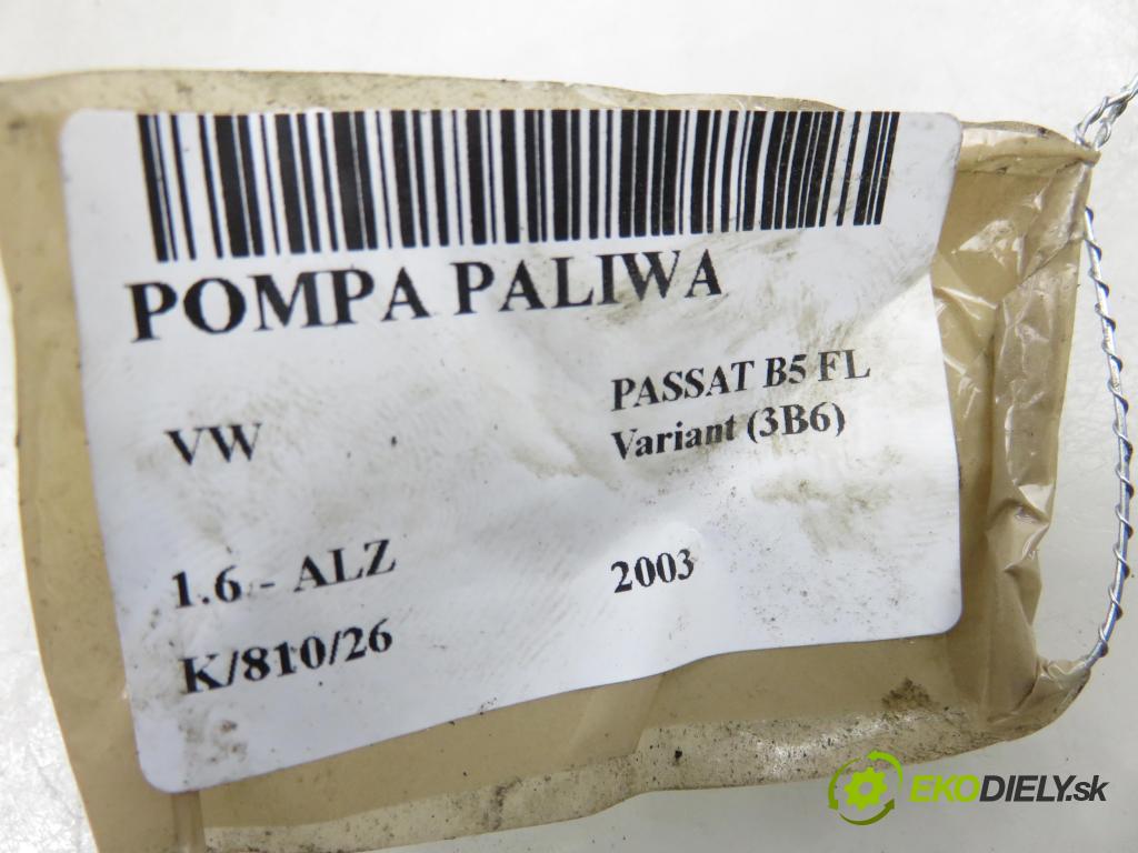 VW PASSAT B5.5 Variant (3B6) KOMBI 2003 75,00 1.6 - ALZ 1595,00 Pumpa paliva 3B0919051C