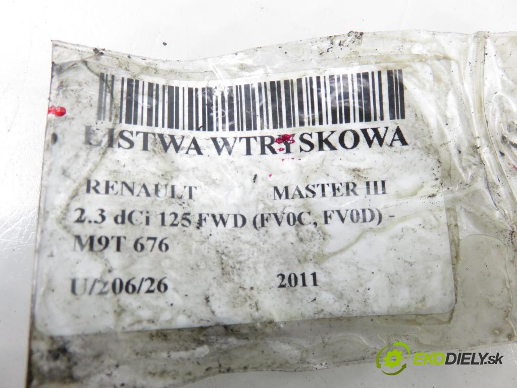 RENAULT MASTER III Skrzynia (FV) FURGON 2011 92,00 2.3 dCi 125 FWD (FV0C, FV0D) - M9T 676 2298,00 Lišta vstrekovacia 0445214258 ; 8200912225 (Vstrekovacia lišta)