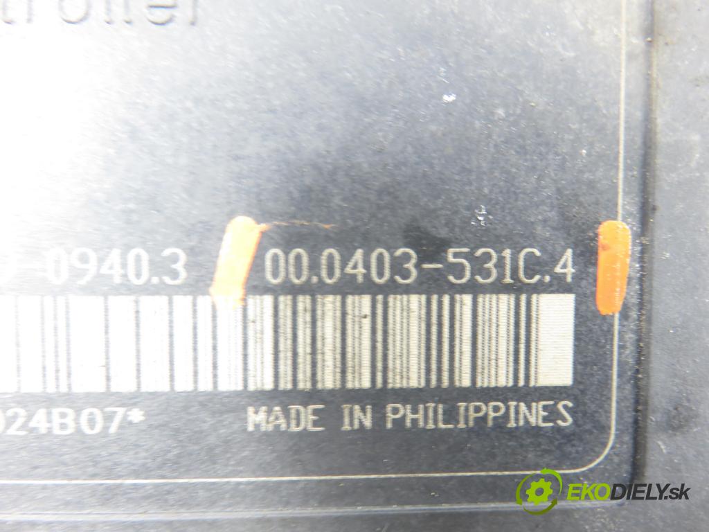 MAZDA 2 (DE_, DH_) HB 2010 75,00 1.5 MZR - ZY05 1498,00 Pumpa ABS 06210909403 ; 000403531C4 ; DF74437A0D (Pumpa ABS)