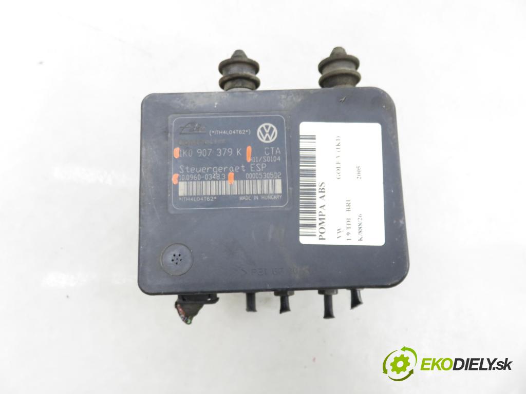 VW GOLF V (1K1) HB 2005 66,00 1.9 TDI PD 90 - BRU 1896,00 pumpa ABS 10096003483 ; 1K0907379K ; 10020601064 (Pumpa ABS)