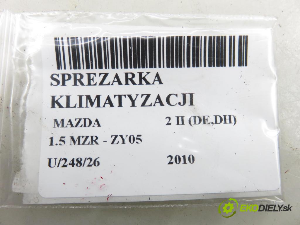 MAZDA 2 (DE_, DH_) HB 2010 75,00 1.5 MZR - ZY05 1498,00 KOMPRESOR: klimatizácie V09A1AA4AK (Kompresor klimatizácie)