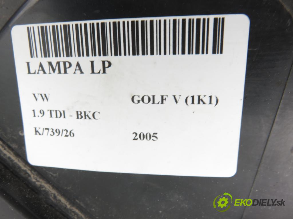 VW GOLF V (1K1) HB 2005 77,00 1.9 TDI PD 105 - BKC 1896,00 Svetlo LP