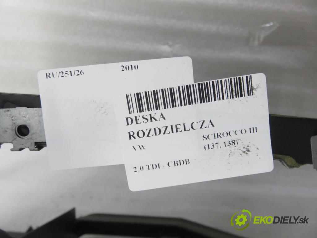VW SCIROCCO III (137, 138) COUPE 2010 103,00 2.0 TDI - CBDB 1968,00 palubovka
