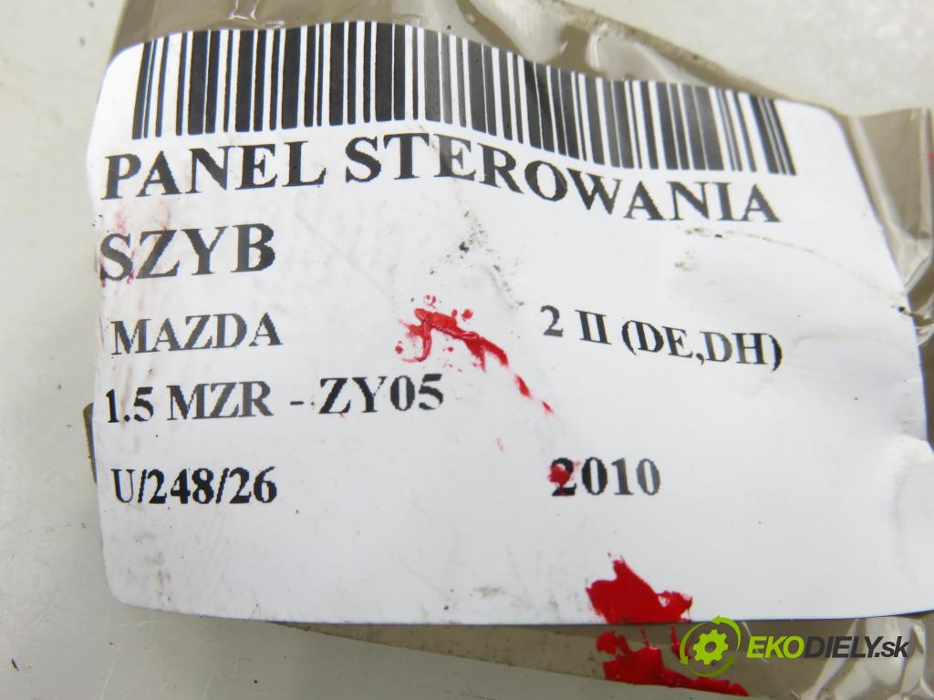 MAZDA 2 (DE_, DH_) HB 2010 75,00 1.5 MZR - ZY05 1498,00 Panel ovládania okien DF7466350B