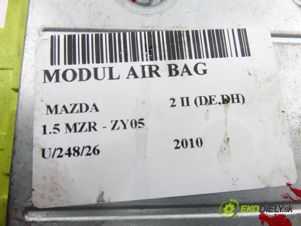 MAZDA 2 (DE_, DH_) HB 2010 75,00 1.5 MZR - ZY05 1498,00 MODUL air BAG DF7357K30B