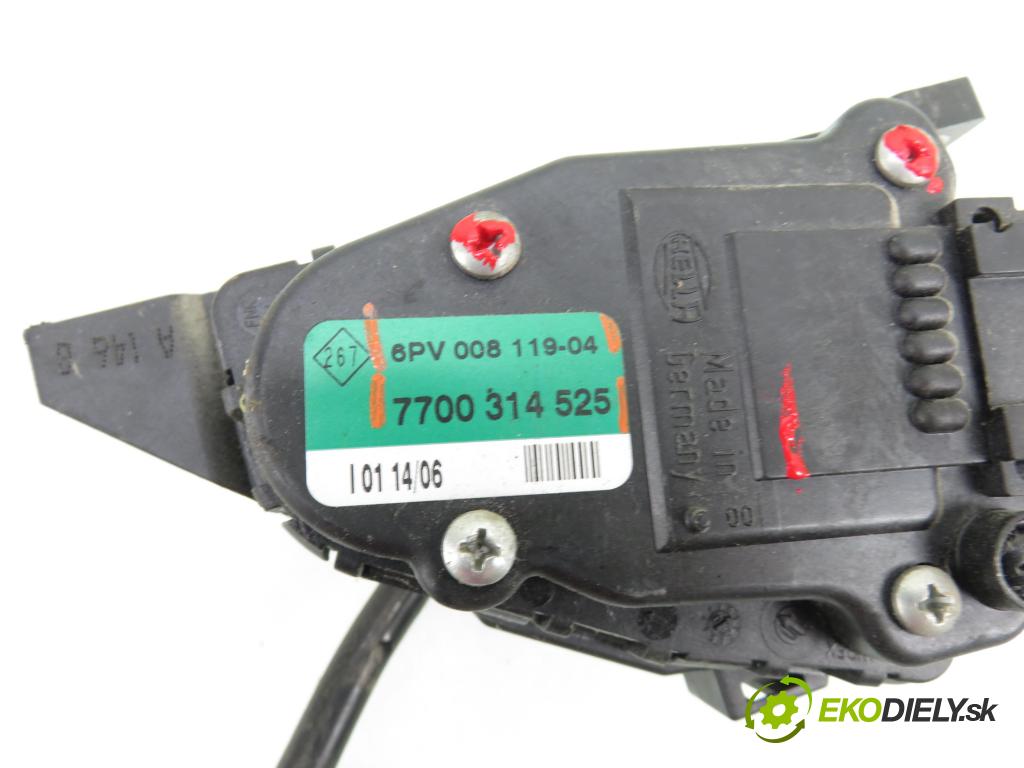 RENAULT MASTER II Skrzynia (FD) FURGON 2006 84,00 2.5 dCi 120 - G9U 750 2464,00 Potenciometer plynu 6PV00811904 ; 7700314525 (Potenciometer plynového pedálu)