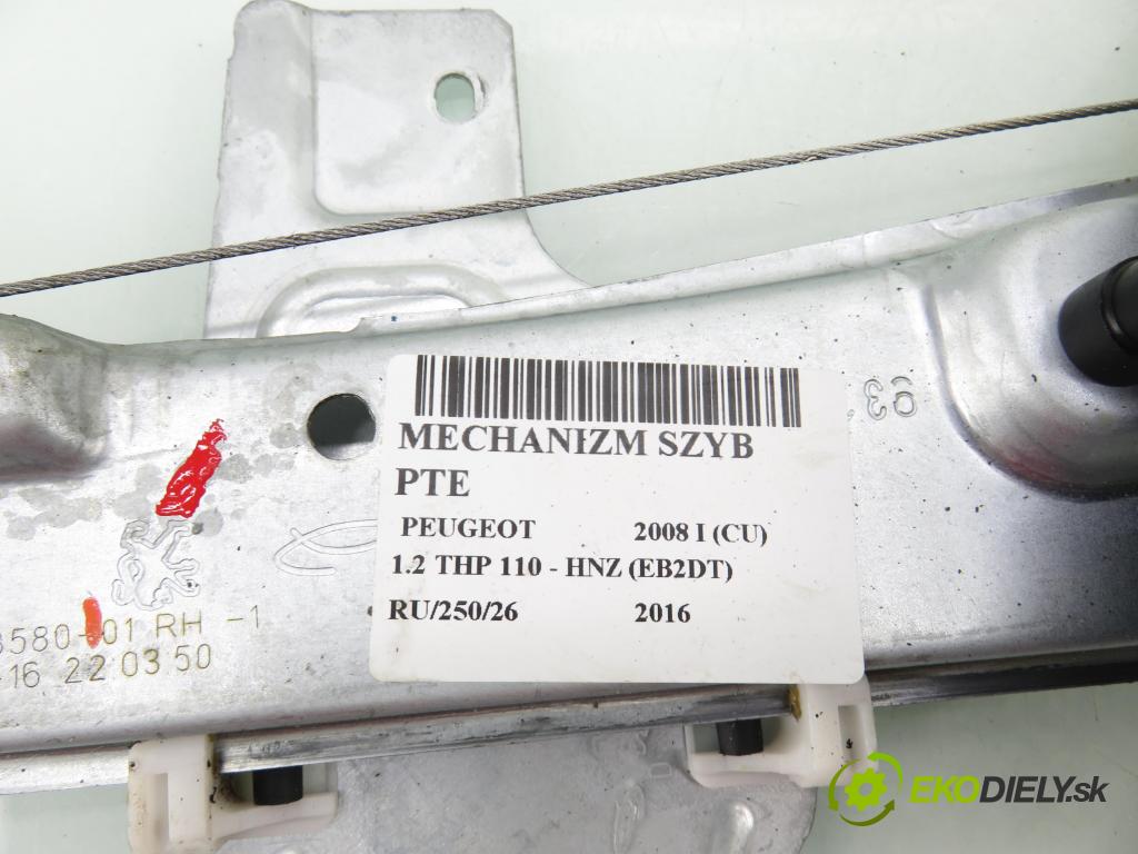 PEUGEOT 2008 I (CU_) CROSSOVER 2016 81,00 1.2 THP 110 - HNZ (EB2DT) 1199,00 Mechanizmus okien PTE 9806088580