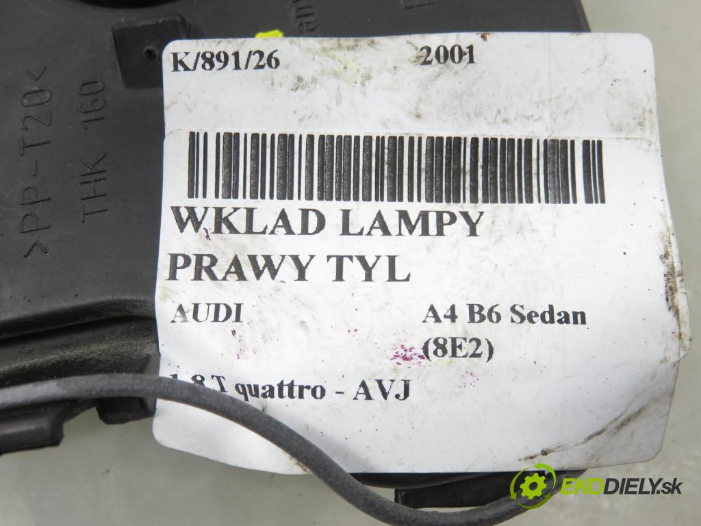 AUDI A4 (8E2, B6) SEDAN 2001 110,00 1.8 T quattro - AVJ 1781,00 PŘÍSPĚVEK svetla pravý ZADNÍ: 153948