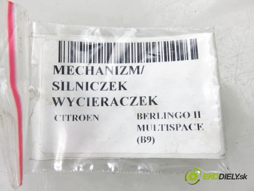 CITROEN BERLINGO MULTISPACE (B9) KOMBIVAN 2009 66,00 1.6 HDi 90 - 9HX (DV6ATED4) 1560,00 Motorček stieračov 0390241621