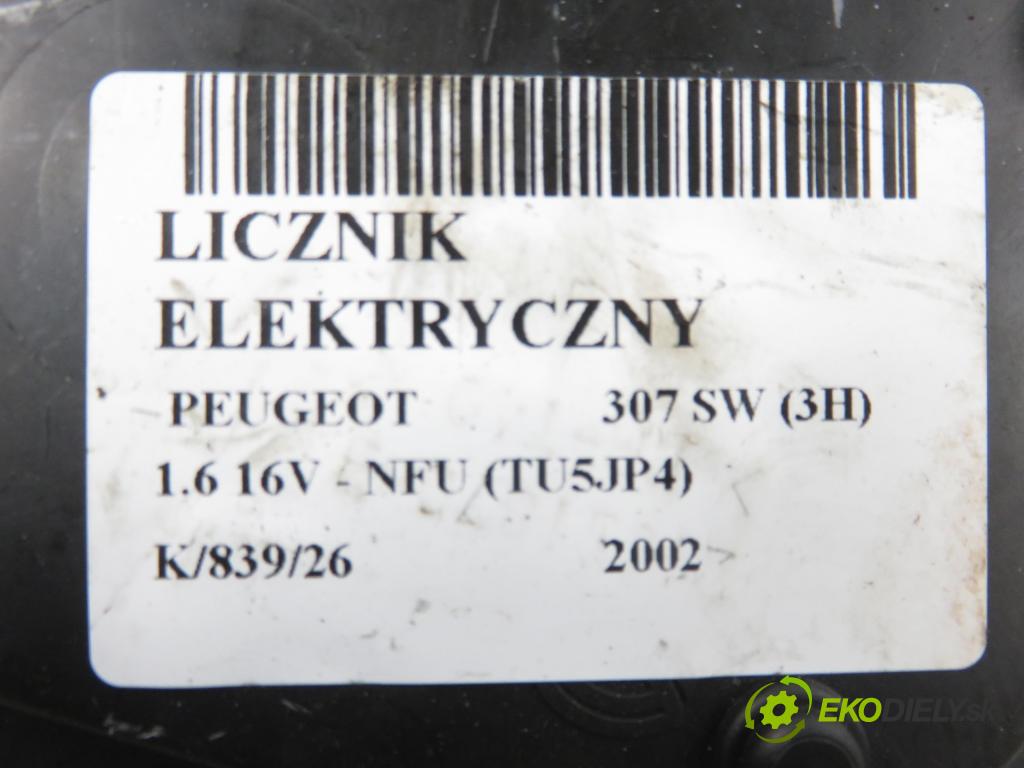 PEUGEOT 307 SW (3H) KOMBI 2002 81,00 1.6 16V - NFU (TU5JP4) 1587,00 Prístrojovka elektrický 9645768480 ; P9645768480