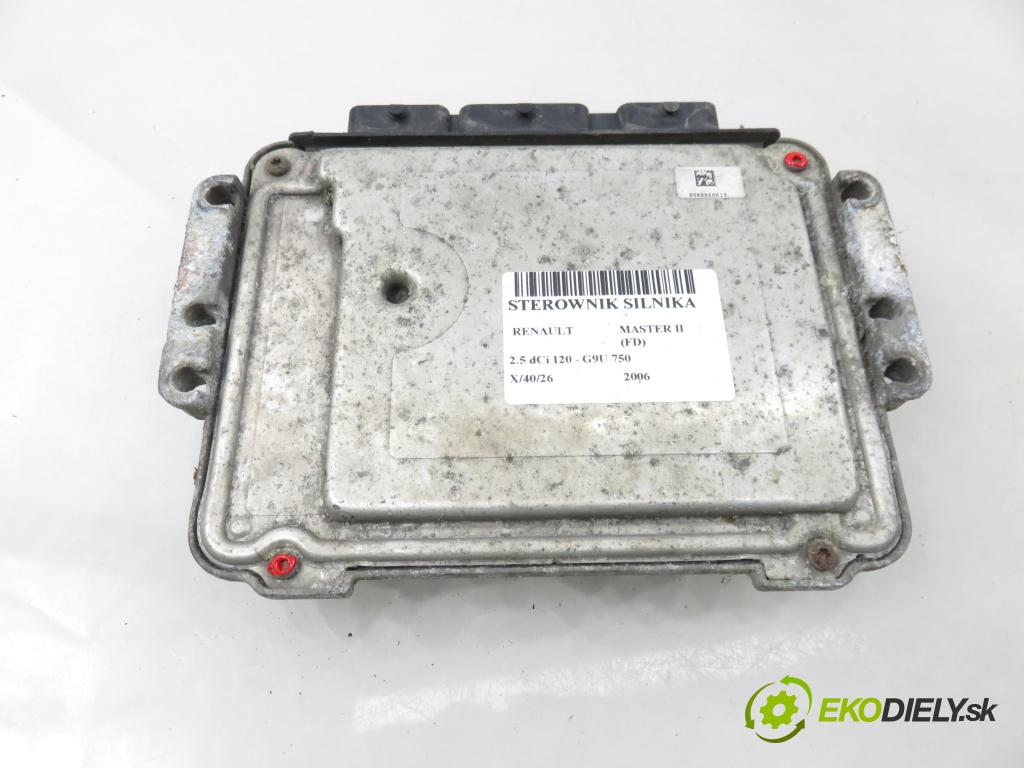 RENAULT MASTER II Skrzynia (FD) FURGON 2006 84,00 2.5 dCi 120 - G9U 750 2464,00 Riadiaca jednotka Motor 0281011940 ; 8200311550