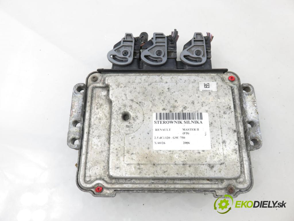 RENAULT MASTER II Skrzynia (FD) FURGON 2006 84,00 2.5 dCi 120 - G9U 750 2464,00 Riadiaca jednotka Motor 0281011940 ; 8200311550