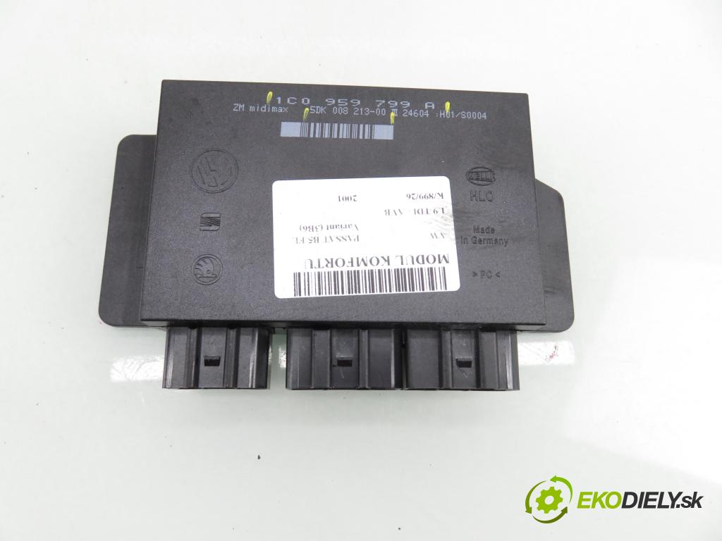 VW PASSAT B5.5 Variant (3B6) KOMBI 2001 74,00 1.9 TDI PD 101 - AVB 1896,00 MODUL komfortu 1C0959799A ; 5DK00821300