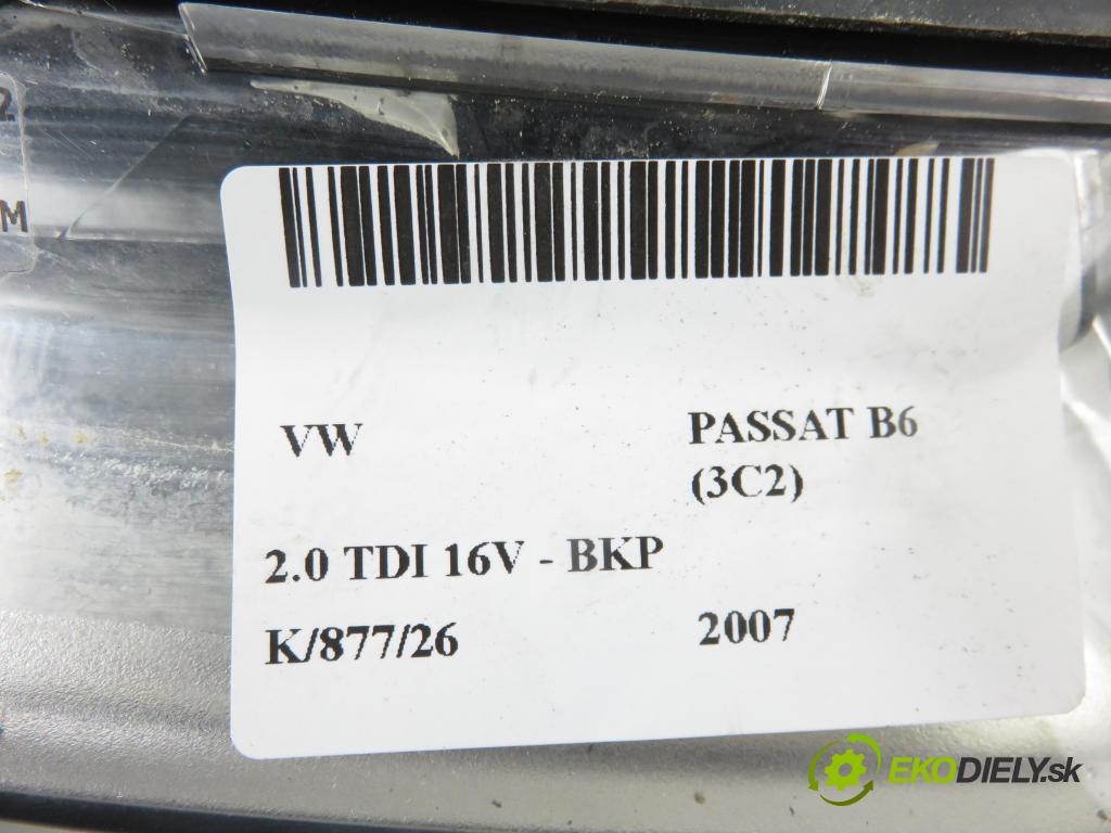 VW PASSAT B6 (3C2) SEDAN 2007 103,00 2.0 TDI 16V - BKP 1968,00 Svetlo LP 3C0941005AA ; 89312175