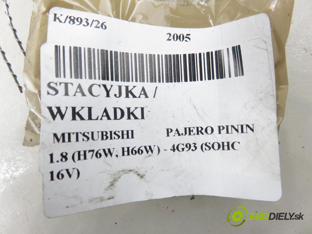 MITSUBISHI PAJERO PININ (H6_W, H7_W) TERENOWY 2005 84,00 1.8 (H76W, H66W) - 4G93 (SOHC 16V) 1834,00 spinačka / zámky MR587312