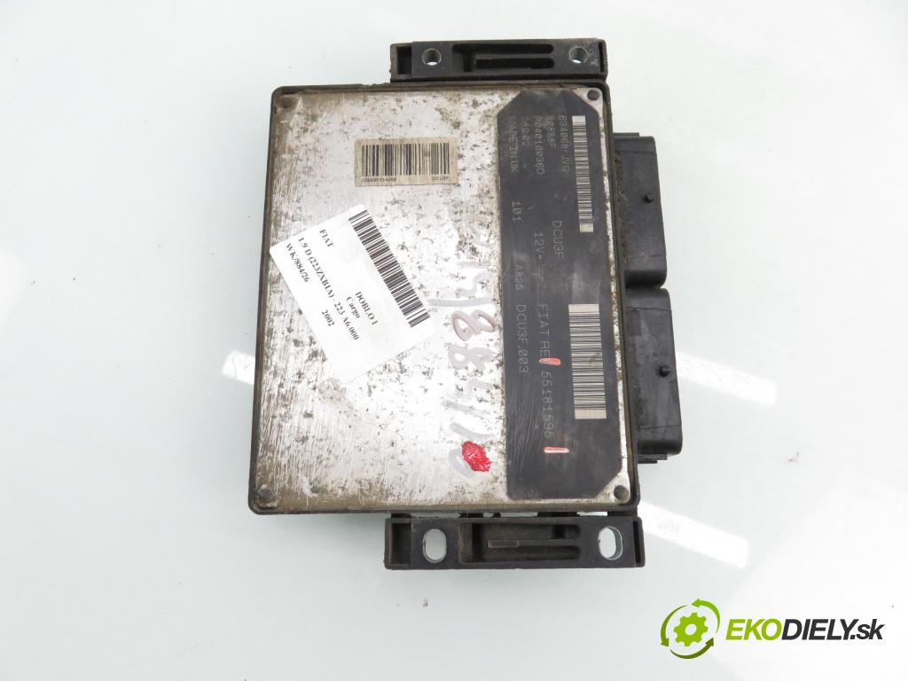 FIAT DOBLO Cargo (223_) FURGON 2002 46,00 1.9 D (223ZXB1A) - 223 A6.000 1910,00 řídící jednotka motora 55181595