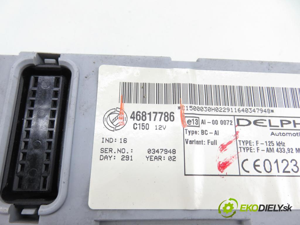 FIAT DOBLO Cargo (223_) FURGON 2002 46,00 1.9 D (223ZXB1A) - 223 A6.000 1910,00 MODUL BSI 46817786
