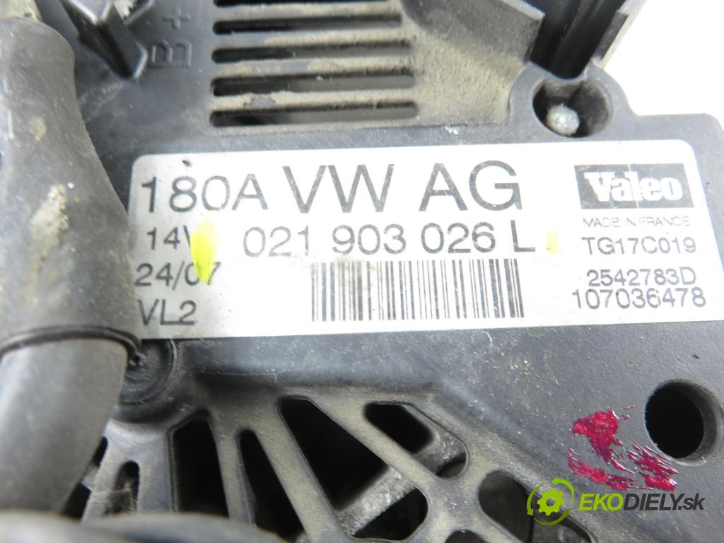 VW PASSAT B6 (3C2) SEDAN 2007 103,00 2.0 TDI 16V - BKP 1968,00 Alternátor 021903026L (Alternátor)