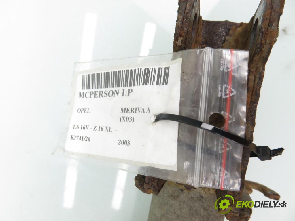 OPEL MERIVA A nadwozie wielkoprzestrzenne (MPV) (X03) HB 2003 74,00 1.6 16V - Z 16 XE 1598,00 MCPERSON LP