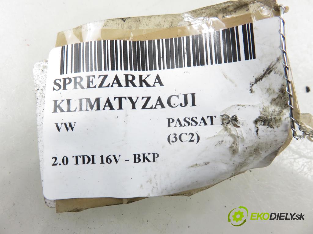 VW PASSAT B6 (3C2) SEDAN 2007 103,00 2.0 TDI 16V - BKP 1968,00 KOMPRESOR: klimatizácie 1K0820859F (Kompresor klimatizácie)
