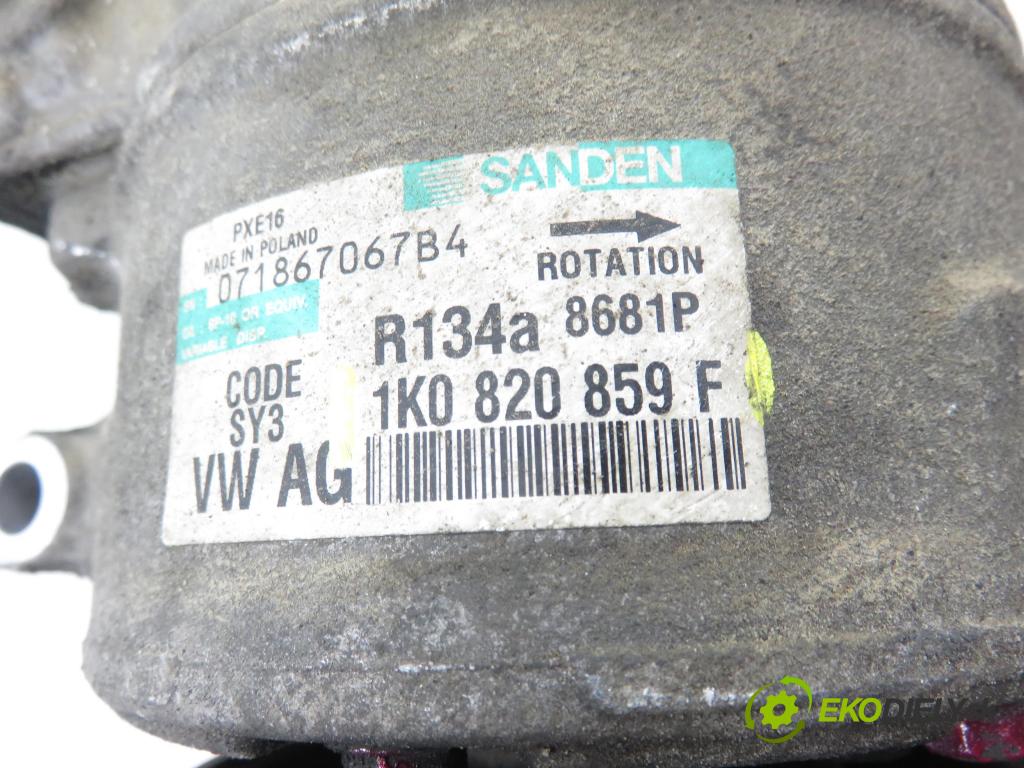 VW PASSAT B6 (3C2) SEDAN 2007 103,00 2.0 TDI 16V - BKP 1968,00 KOMPRESOR: klimatizácie 1K0820859F (Kompresor klimatizácie)