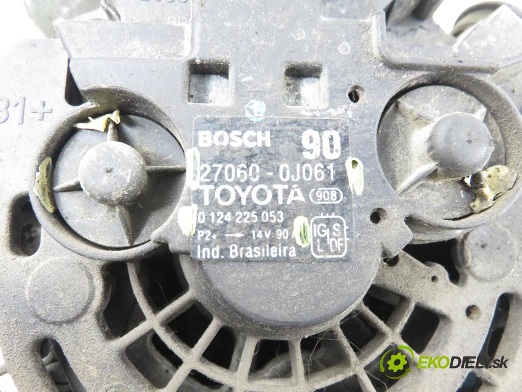 TOYOTA YARIS (_P9_) HB 2006 64,00 1.3 VVT-i (SCP90_) - 2SZ-FE 1298,00 Alternátor 270600J061 ; 0124225053 (Alternátor)