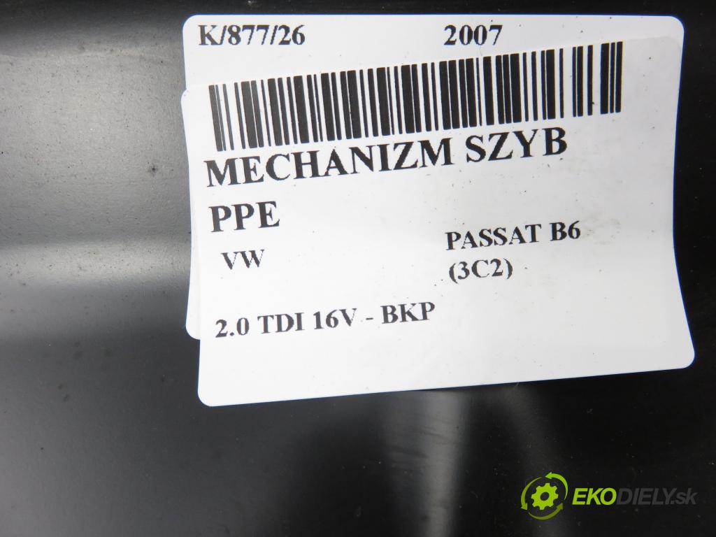 VW PASSAT B6 (3C2) SEDAN 2007 103,00 2.0 TDI 16V - BKP 1968,00 Mechanizmus okien 1K0959702Q ; 1K0959792M ; F005S00295
