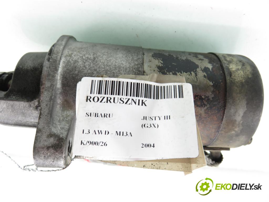 SUBARU JUSTY III (G3X) HB 2004 69,00 1.3 AWD 94 - M13A 1328,00 Štartér M000T86581 (Štartér)