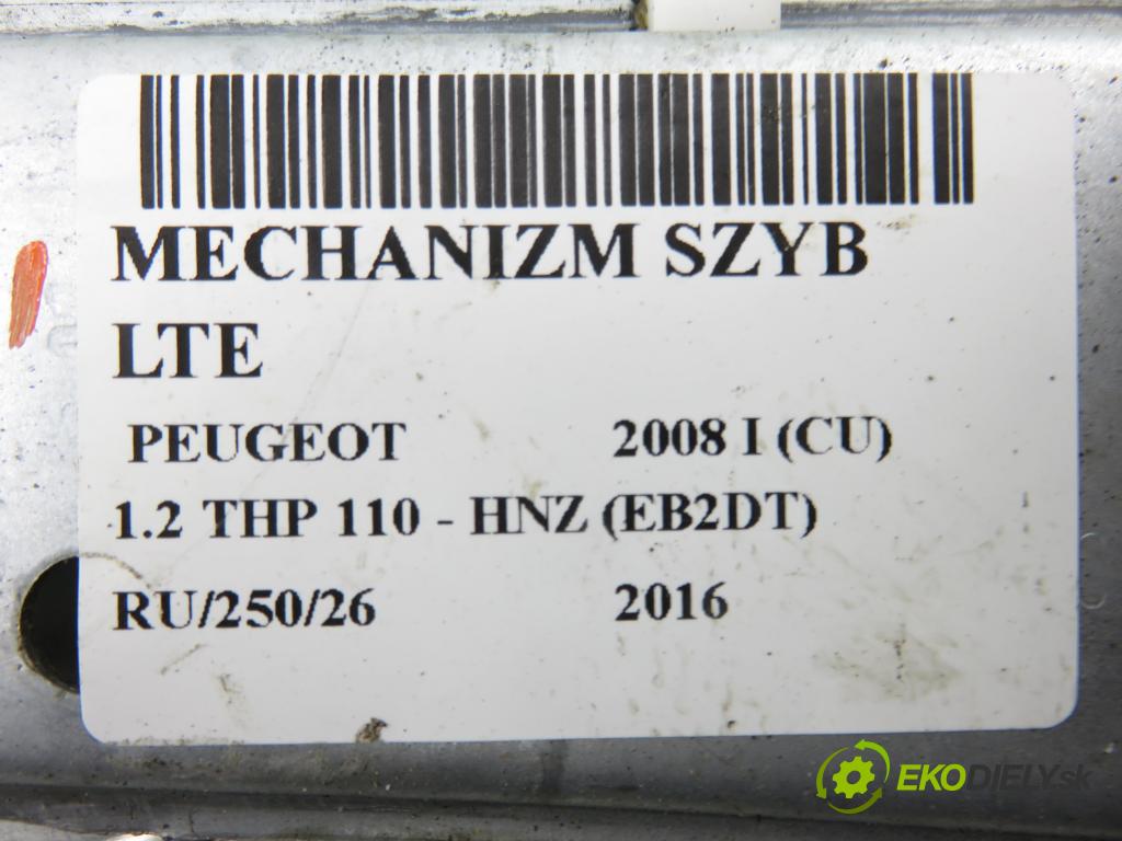 PEUGEOT 2008 I (CU_) CROSSOVER 2016 81,00 1.2 THP 110 - HNZ (EB2DT) 1199,00 Mechanizmus okien 9806088680 ; 9806082280