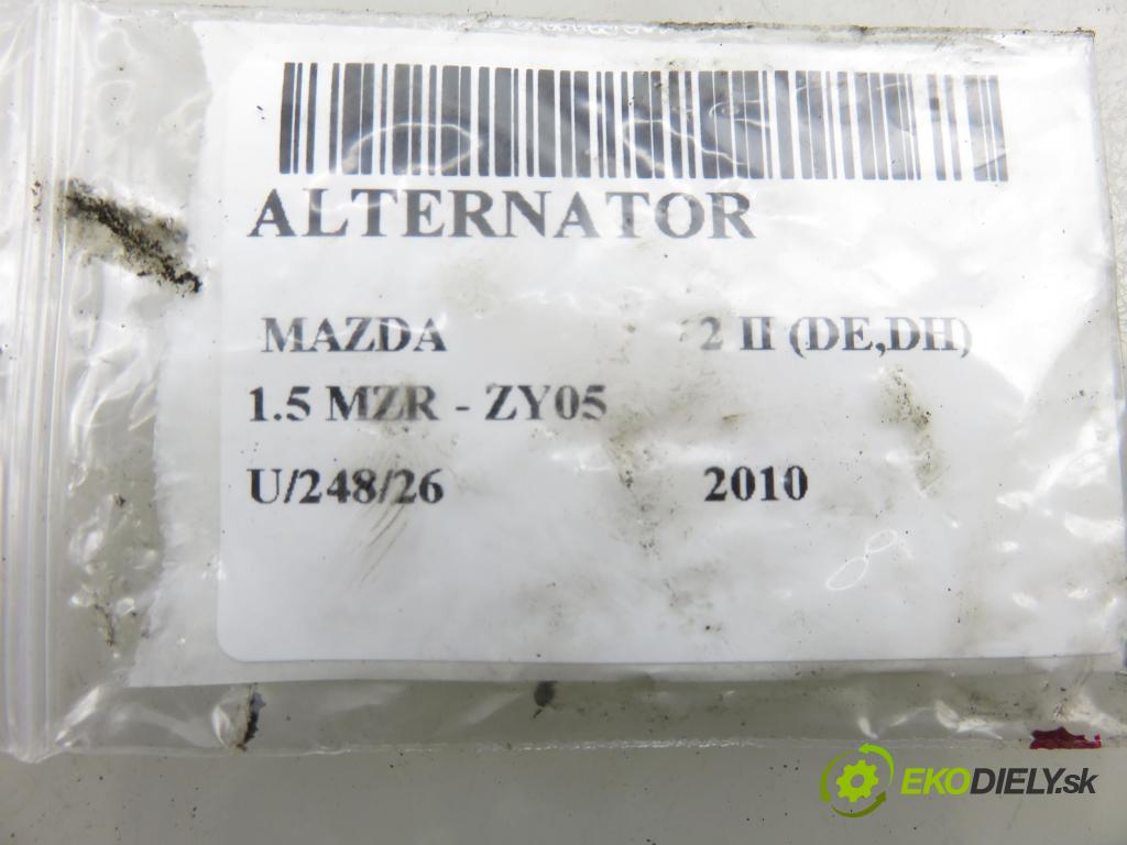 MAZDA 2 (DE_, DH_) HB 2010 75,00 1.5 MZR - ZY05 1498,00 Alternátor A2TG1391 (Alternátor)