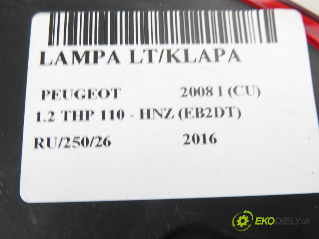 PEUGEOT 2008 I (CU_) CROSSOVER 2016 81,00 1.2 THP 110 - HNZ (EB2DT) 1199,00 Svetlo ľavé zadné kufor 9678074480