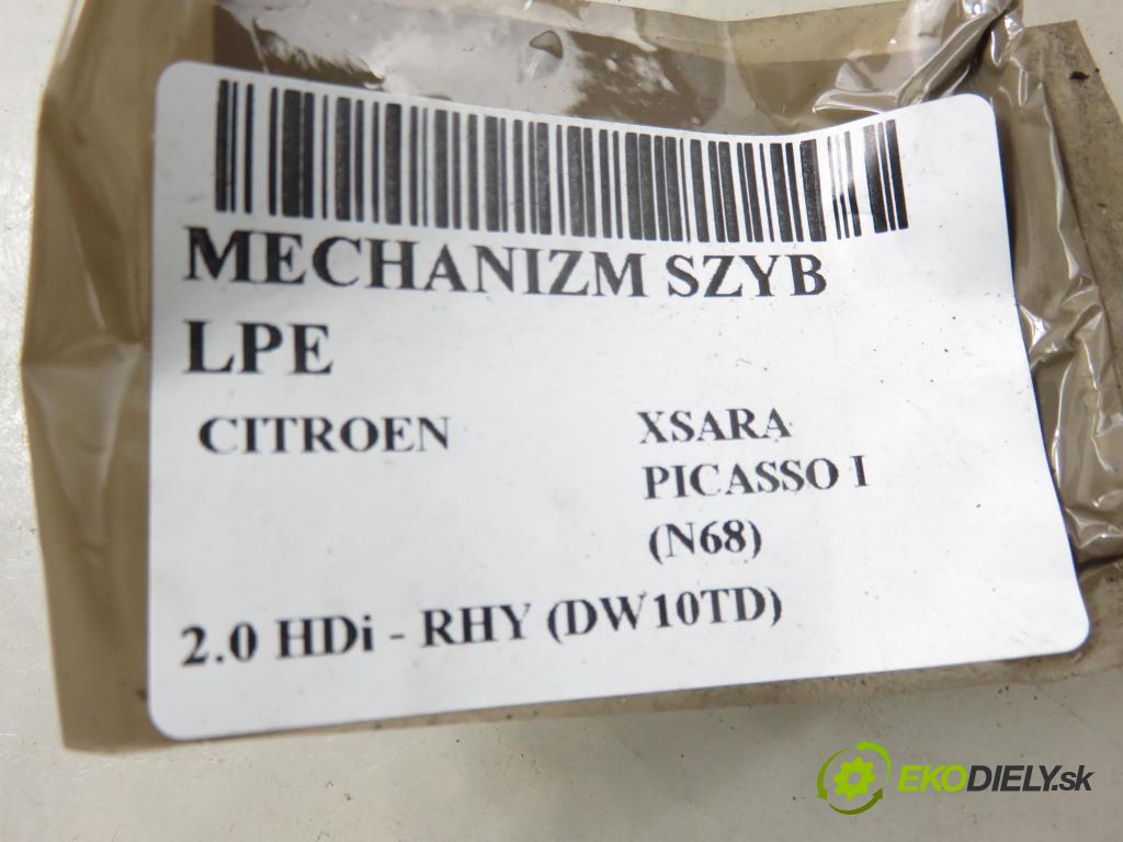CITROEN XSARA PICASSO (N68) MINIVAN 2000 66,00 2.0 HDi 8V 90 - RHY 1997,00 mechanismus oken 128000292