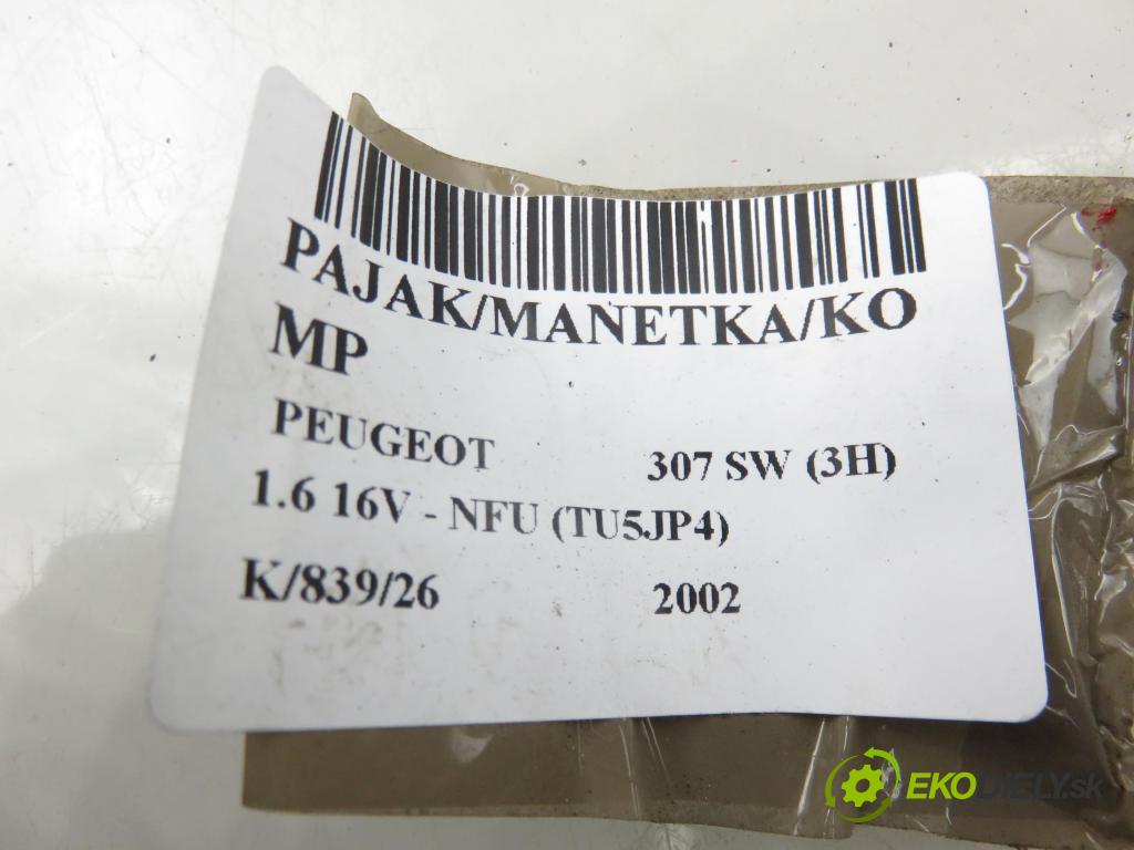 PEUGEOT 307 SW (3H) KOMBI 2002 81,00 1.6 16V - NFU (TU5JP4) 1587,00 páčka/prepínač 96530932XT