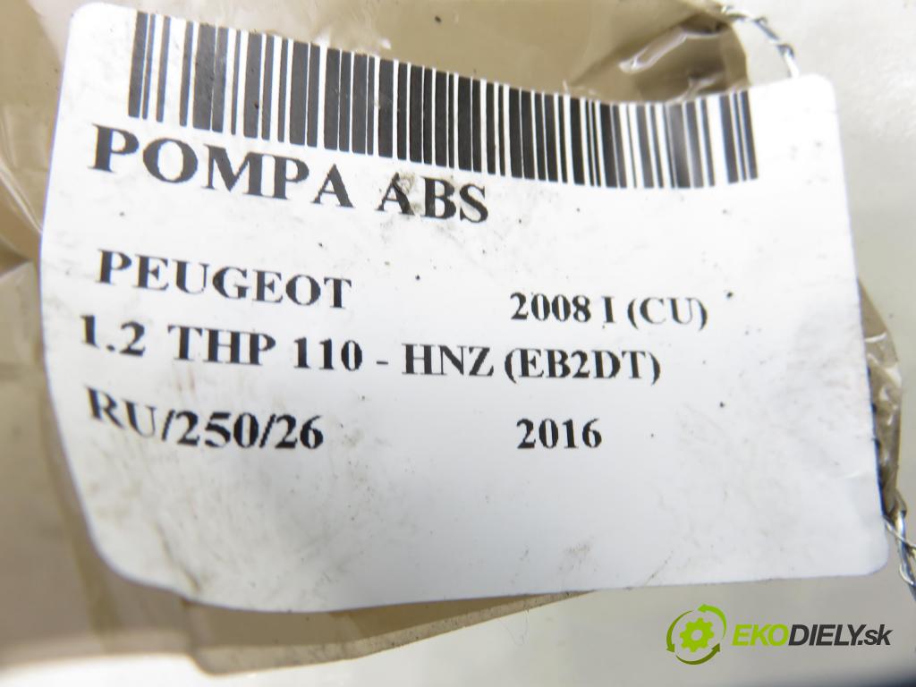 PEUGEOT 2008 I (CU_) CROSSOVER 2016 81,00 1.2 THP 110 - HNZ (EB2DT) 1199,00 Pumpa ABS 9814482780 ; 10091539563 ; 10062531511 (Pumpa ABS)