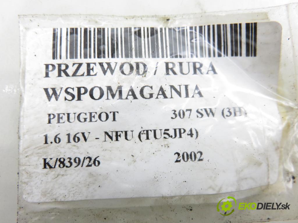 PEUGEOT 307 SW (3H) KOMBI 2002 81,00 1.6 16V - NFU (TU5JP4) 1587,00 trubka / Rúra servočerpadlo 9644603980