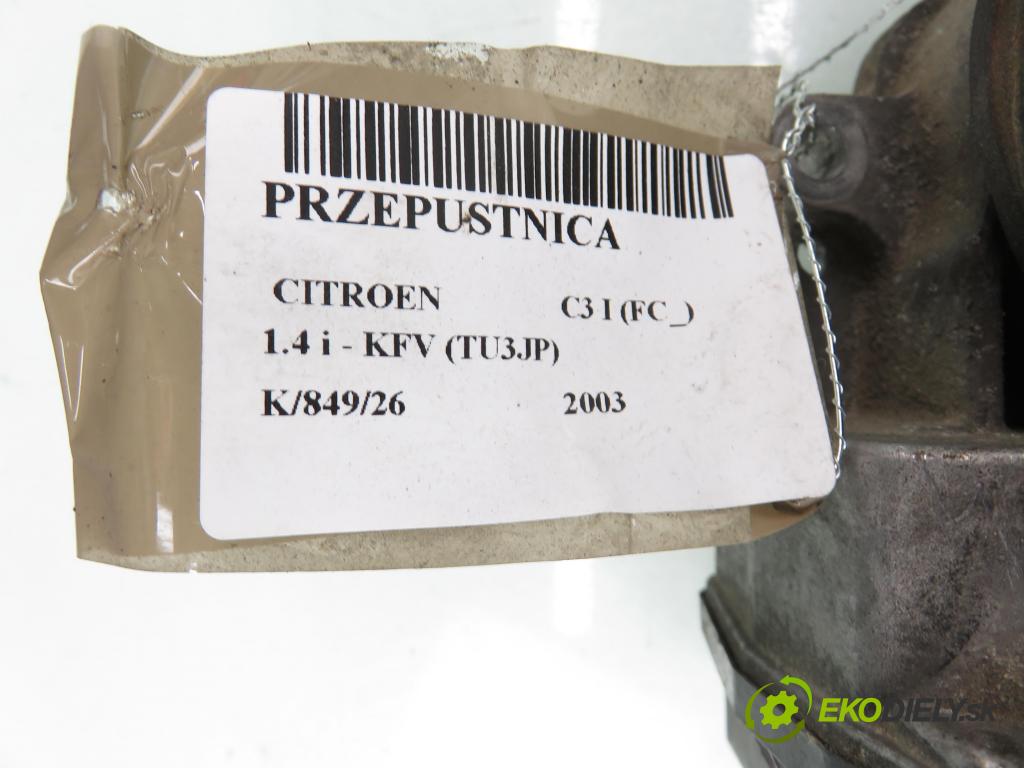 CITROEN C3 I (FC_) HB 2003 54,00 1.4 i - KFV (TU3JP) 1360,00 Škrtiaca klapka 9640796280 ; 408239821001 (Škrtiaca klapka)