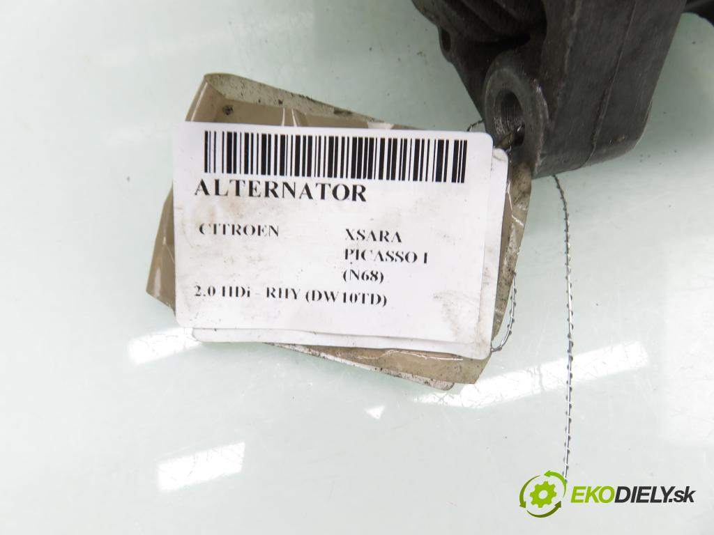 CITROEN XSARA PICASSO (N68) MINIVAN 2000 66,00 2.0 HDi 8V 90 - RHY 1997,00 Alternátor 9635342080 (Alternátor)