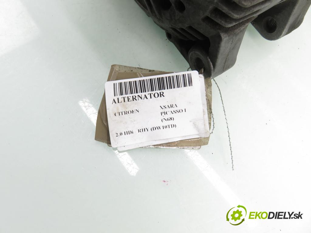 CITROEN XSARA PICASSO (N68) MINIVAN 2000 66,00 2.0 HDi 8V 90 - RHY 1997,00 Alternátor 9635342080 (Alternátor)