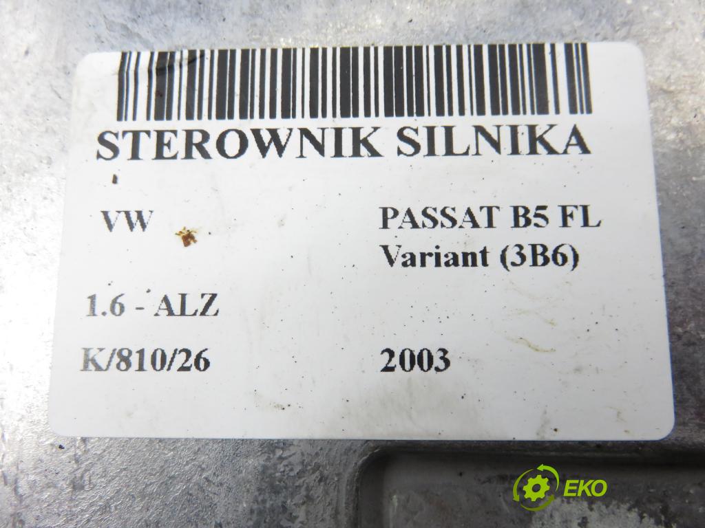 VW PASSAT B5.5 Variant (3B6) KOMBI 2003 75,00 1.6 - ALZ 1595,00 Riadiaca jednotka Motor 3B0906018P ; 5WP4017401